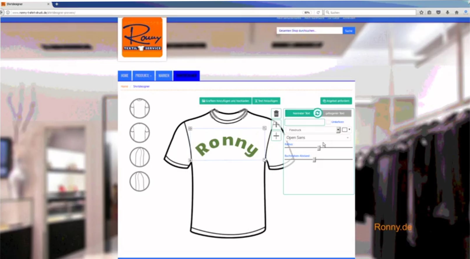 Ronny T Shirt Druck T Shirt selbst gestalten