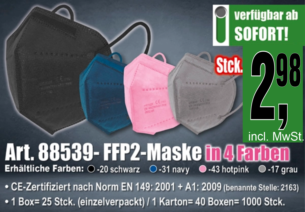 FFP2 Masken in Farbe von Ronny T Shirt Druck
